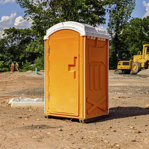 how often are the portable restrooms cleaned and serviced during a rental period in Warsaw Ohio